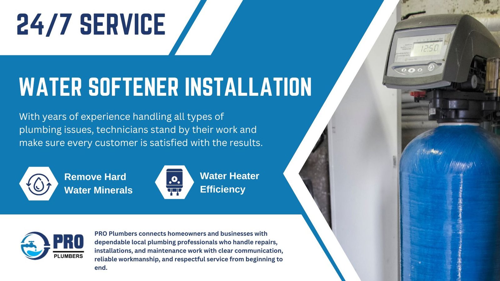 Water softener installation in Oakley, CA